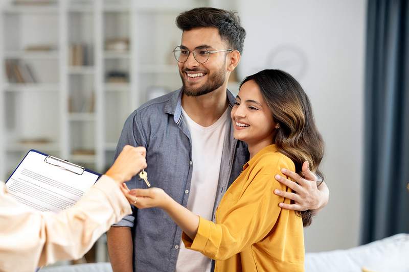 Young couple qualified to buy their first home