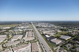 An aerial view of Fishers, Indiana.