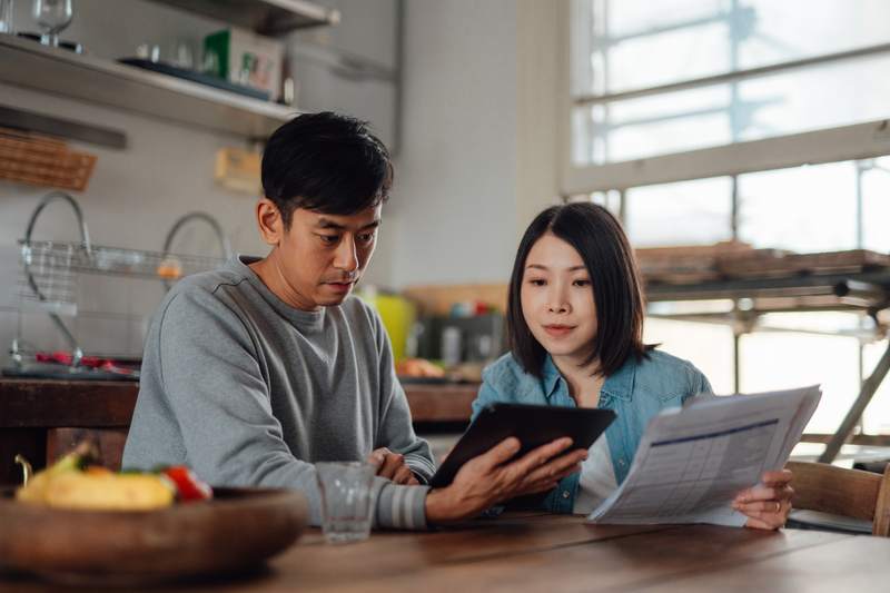 couple takes out a home equity loan