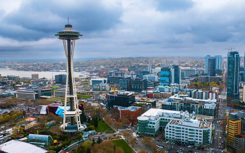 Skyline of Seattle, Washington.