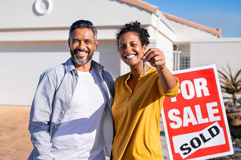 Man and woman bought new home with 3 percent down.
